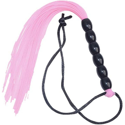 Idealeather Balled Handle Flogger Pink